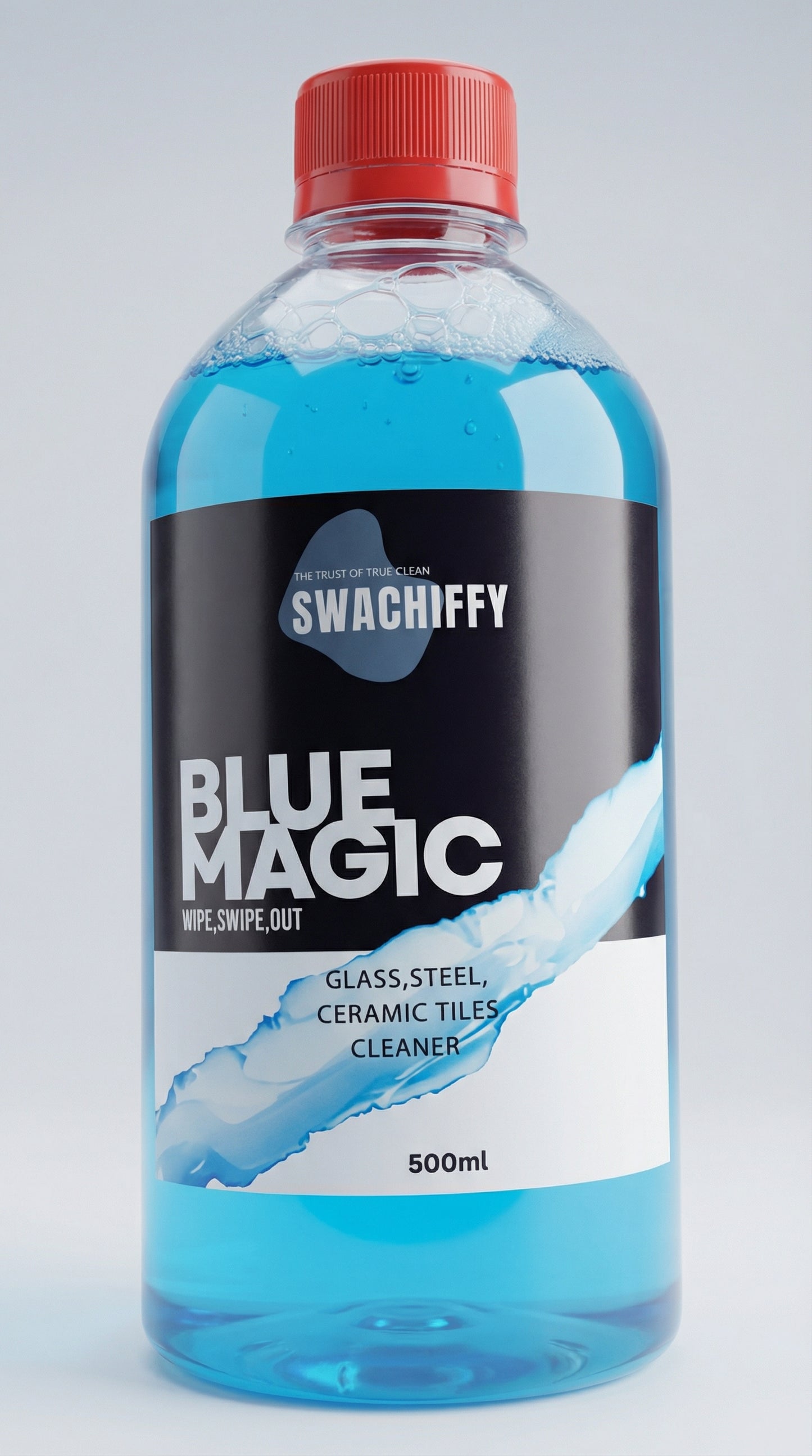 Swachiffy Blue Magic Glass, Steel & Ceramic Tiles Cleaner – 500 ml