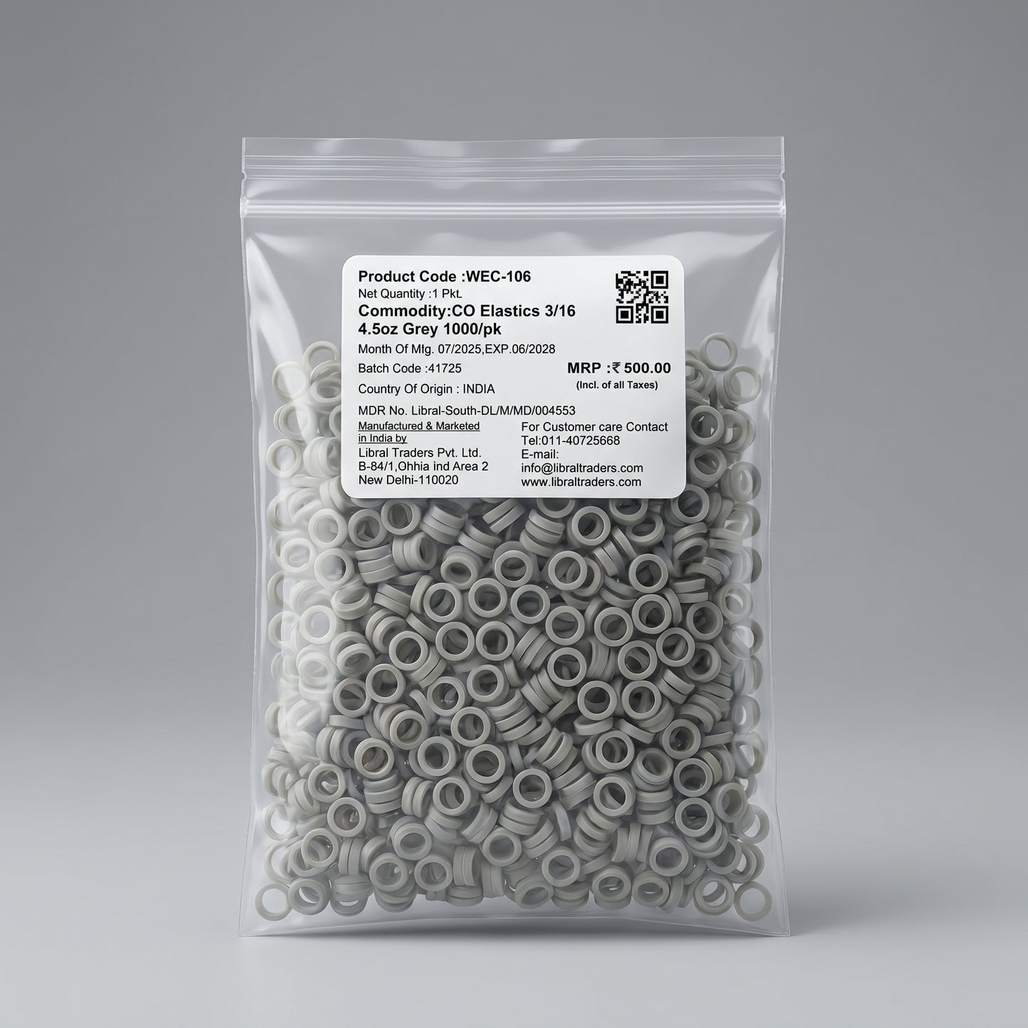 CO Elastics 3/16 4.05 Oz Grey 1000/pk