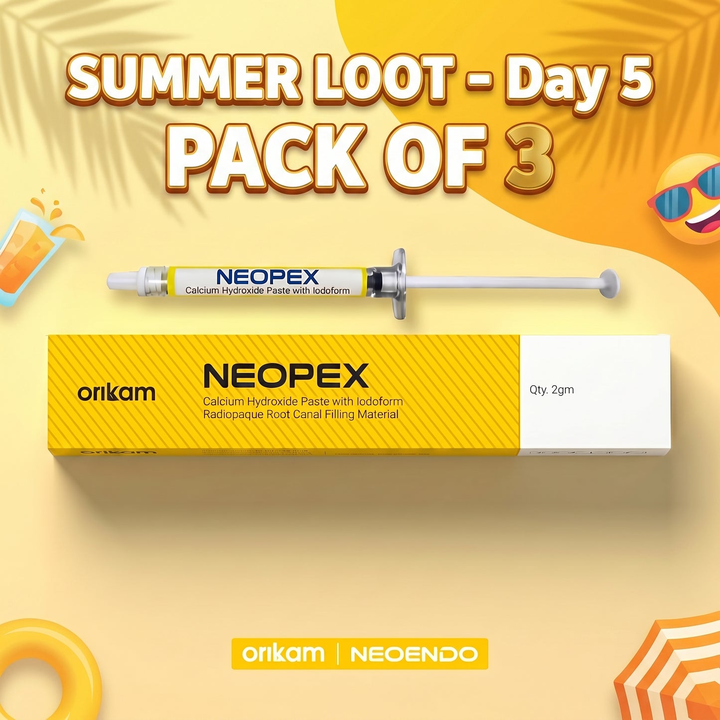 NEOPEX Calcium Hydroxide with Iodoform | Pack of 3 | Summer LOOT