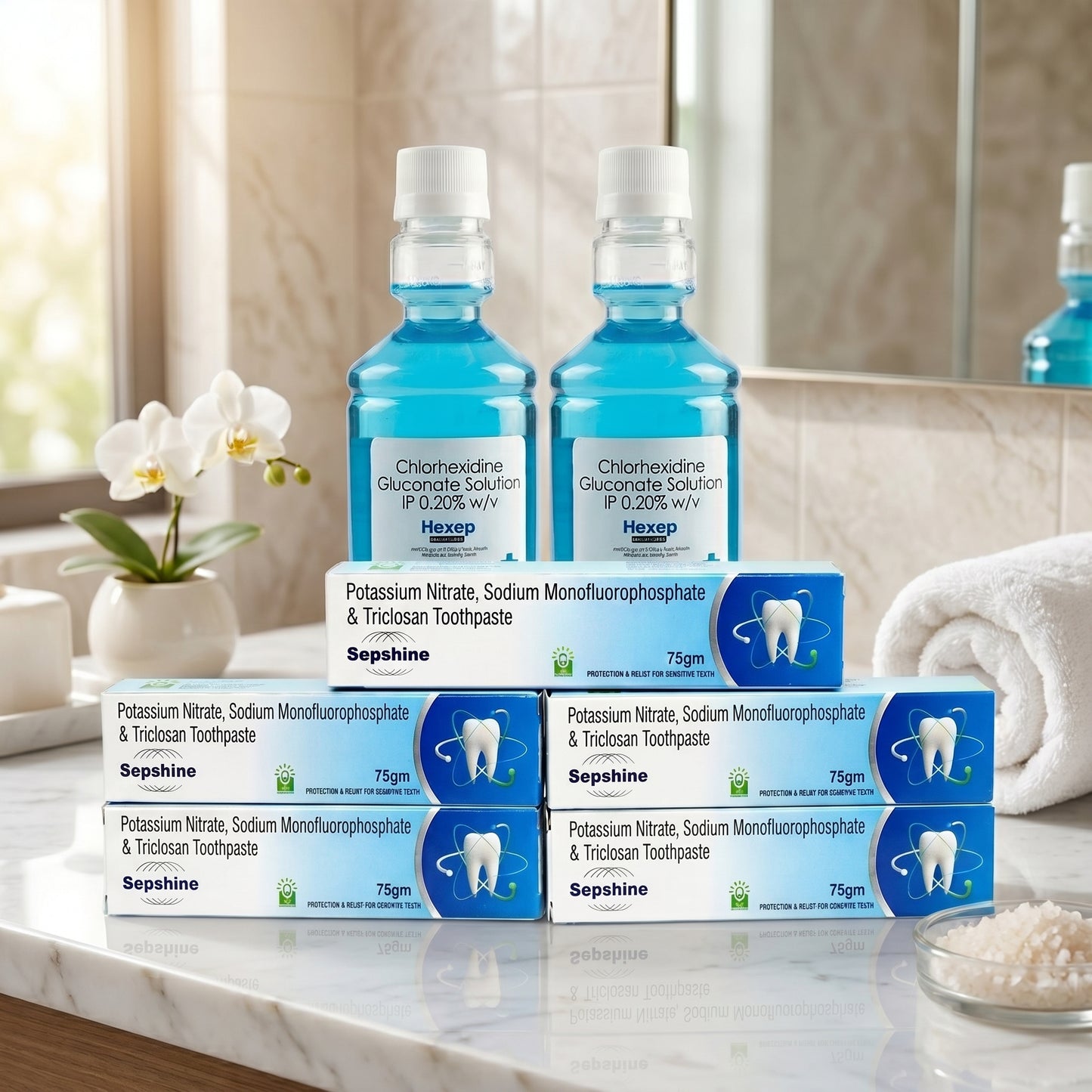 5× Sepshine + 2× Hexep Oral Care Combo