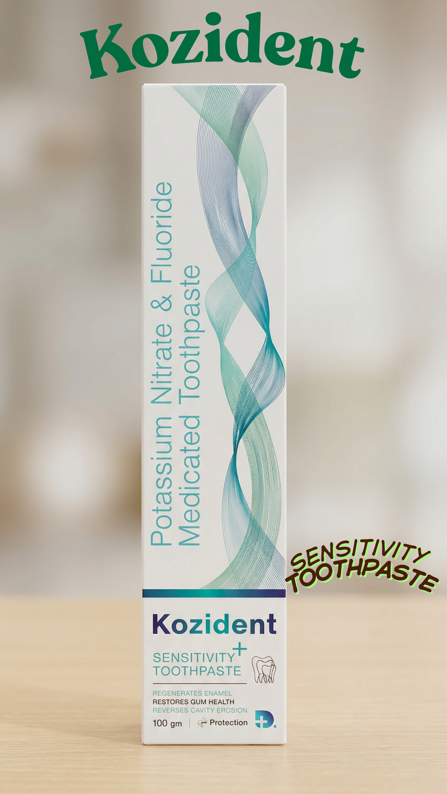 Kozident Sensitivity+ Toothpaste with Potassium Nitrate & Fluoride (100 g)