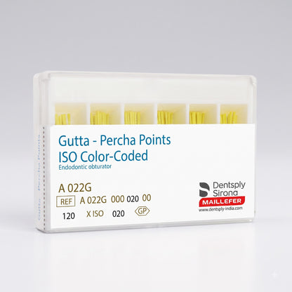 Dentsply ISO Color-Coded 2% Gutta Percha Points | Pack Size 120 Points
