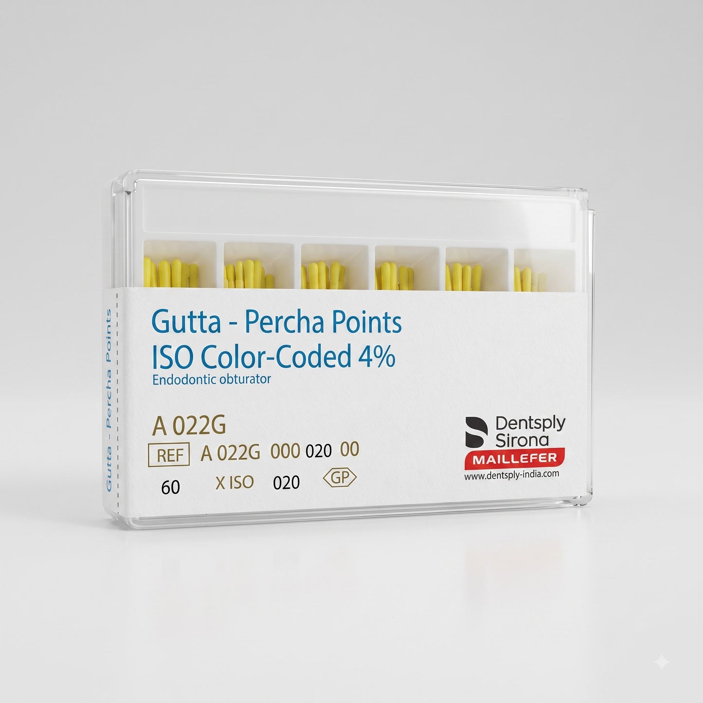 Dentsply ISO Color-Coded 4% Gutta Percha Points | Pack Size 60 Points