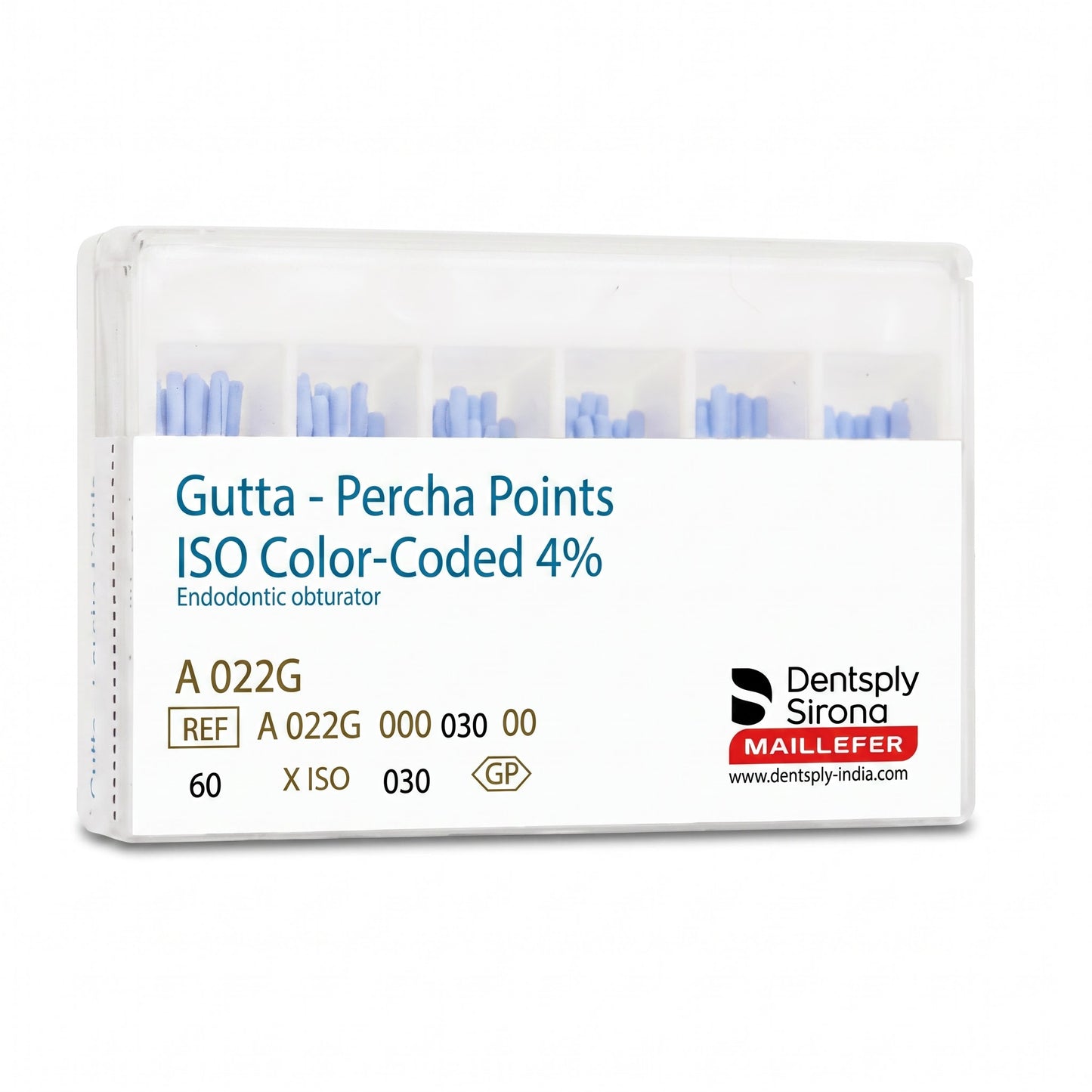Dentsply ISO Color-Coded 4% Gutta Percha Points | Pack Size 60 Points