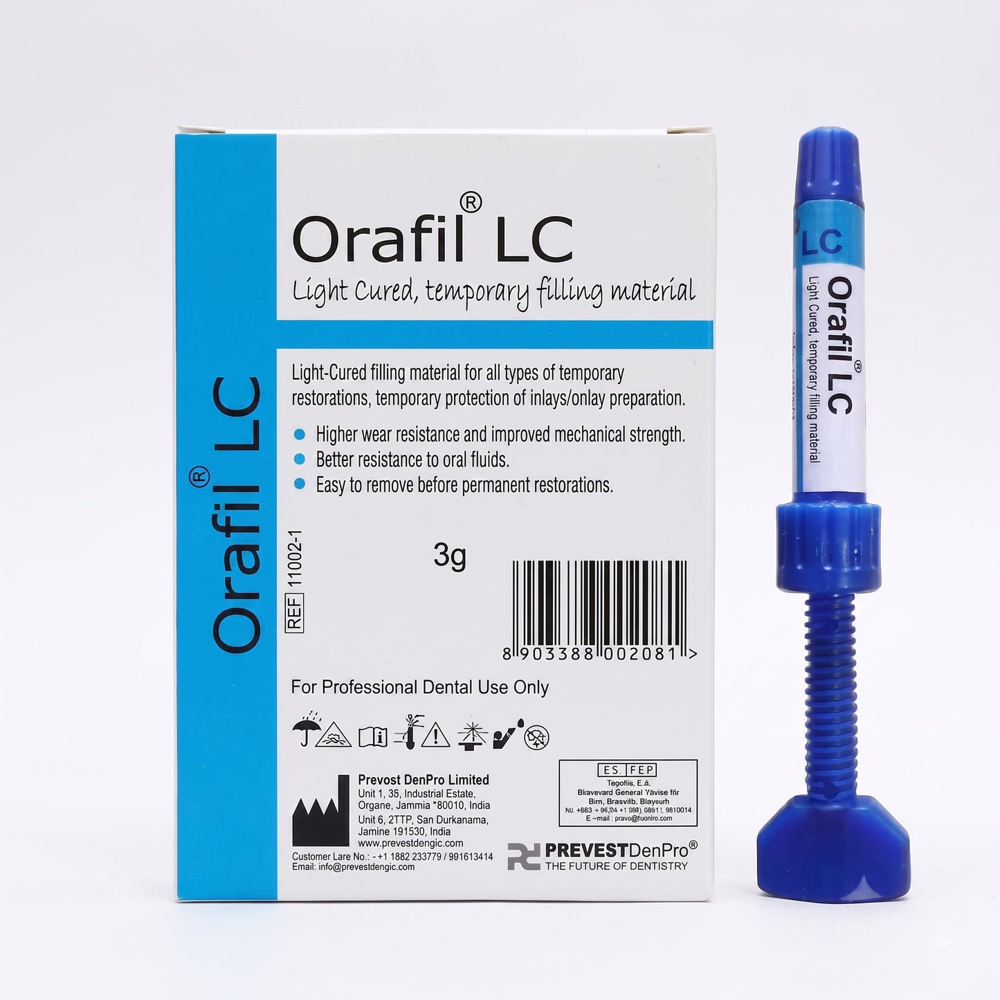 Prevest DenPro Orafil LC | Light-Cured Temporary Filling Material
