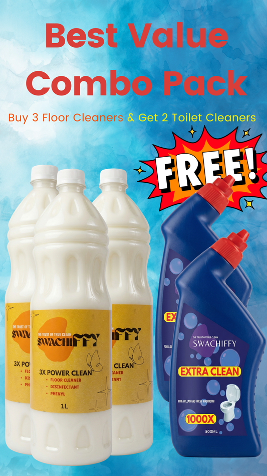 Swachiffy Best Value Combo Pack Combo Pack (3 Floor + 2 Toilet Cleaners)