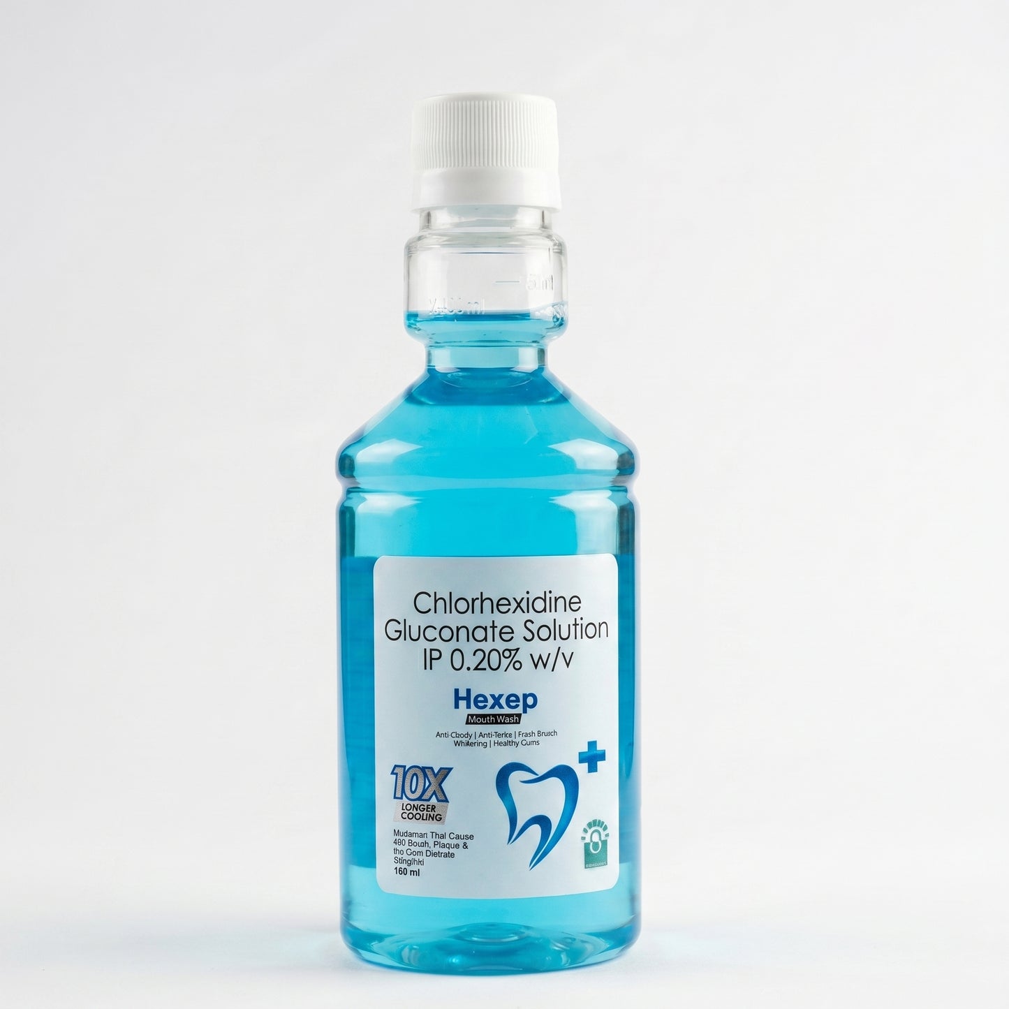 Hexep Chlorhexidine Gluconate Mouthwash 0.20% w/v – 160 ml | Medicated Antibacterial Oral Rinse