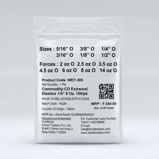 CO Extraoral Elastics 1/4" 8 Oz. 100/pk
