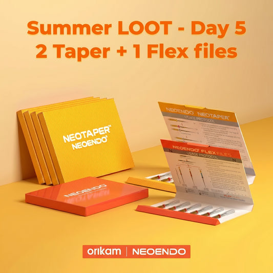 NEOENDO Rotary Files | 2 Taper and 1 Flex Files | Summer LOOT